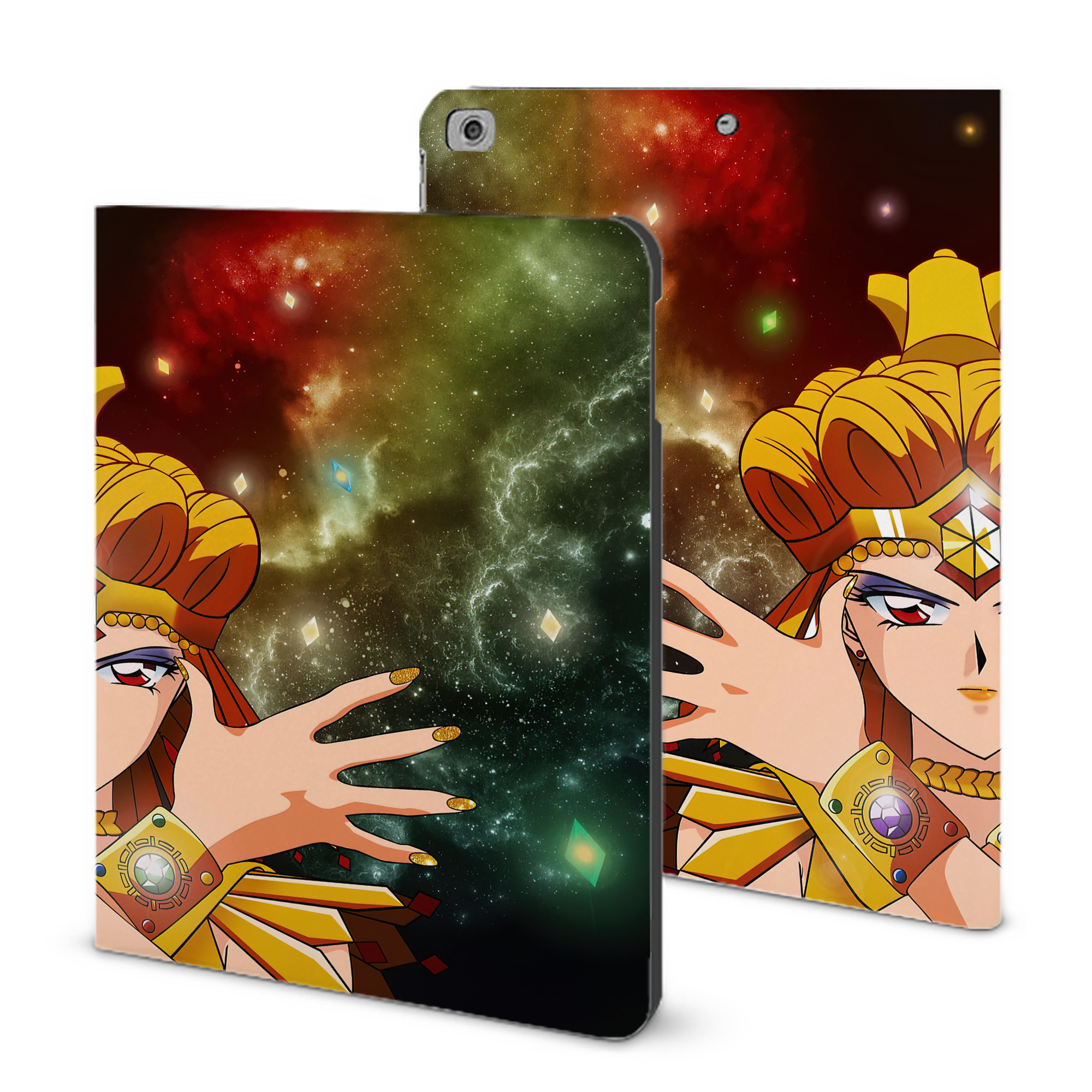 （画像用） 美少女戦士セーラームーン Sailor Moon IPad ケース ブック型 PUレザー TPU 耐衝撃 軽量 薄型 ペン収納なし 全面保護 IPad 各モデル対応